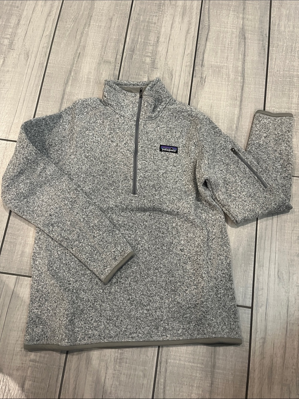 Patagonia Heather Gray Half-Zip Fleece Pullover